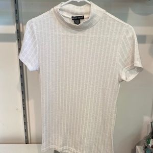White short sleeved turtleneck